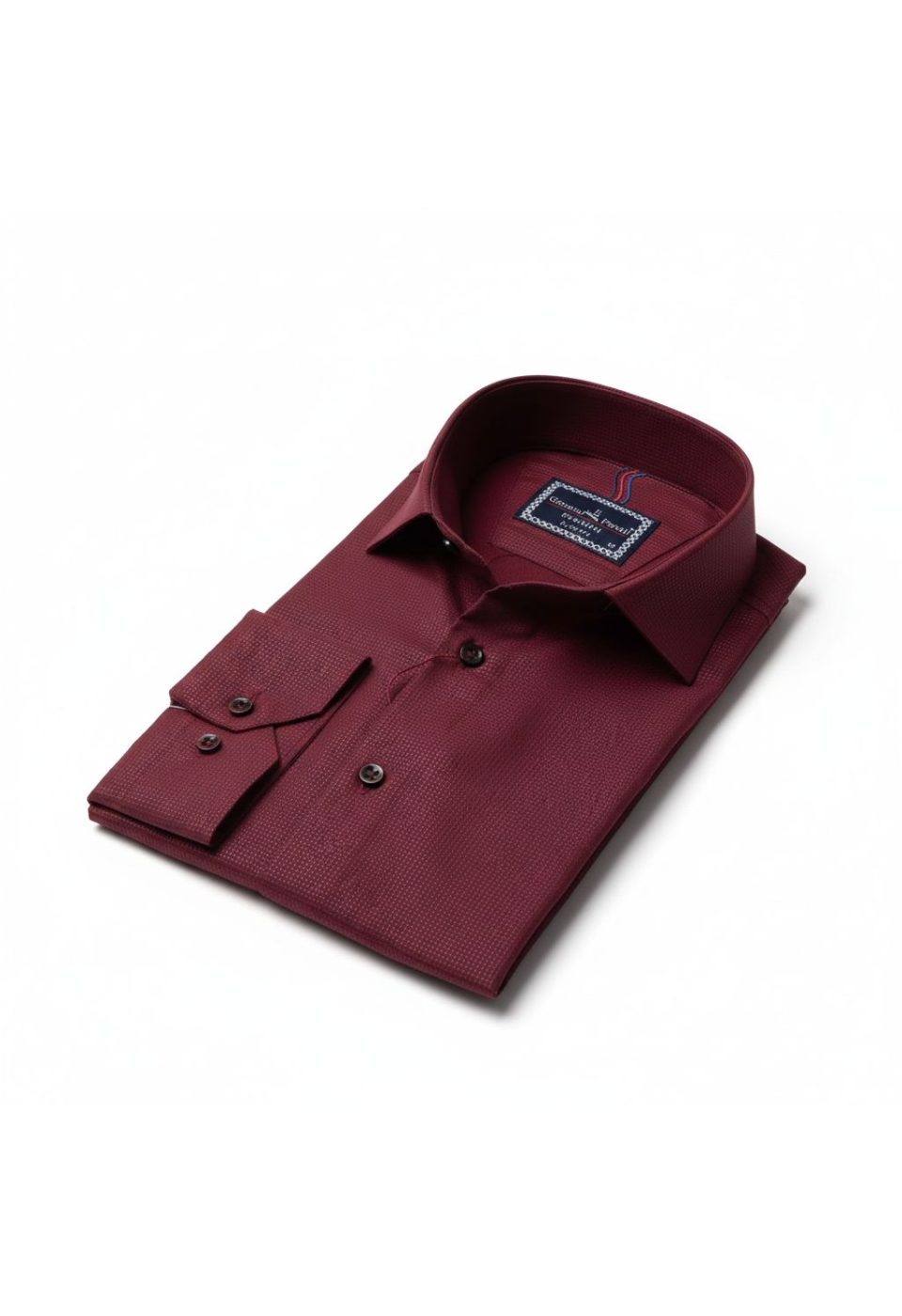 Slim Fit Uzun Kol Desenli Jakar Armürlü Gömlek 2128 CR 002 - Giovanni Fratelli