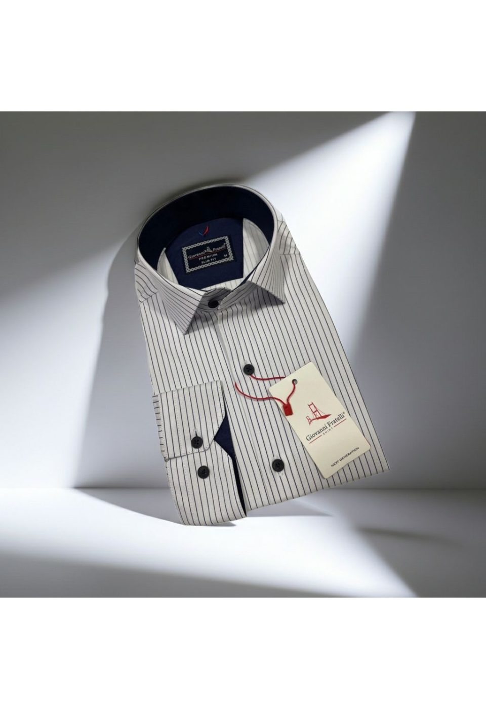 Slim Fit Uzun Kol Desenli Erkek Gömlek 3GMK322129001 - Giovanni Fratelli