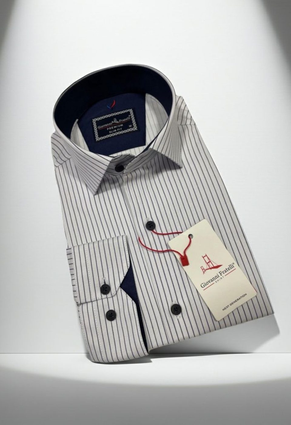 Slim Fit Uzun Kol Desenli Erkek Gömlek 3GMK322129001