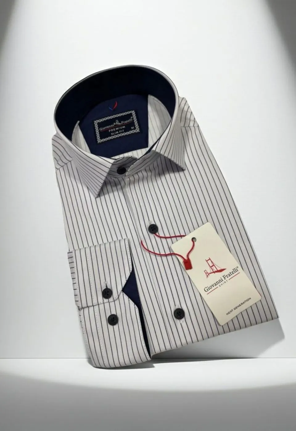 Slim Fit Uzun Kol Desenli Erkek Gömlek 3GMK322129001