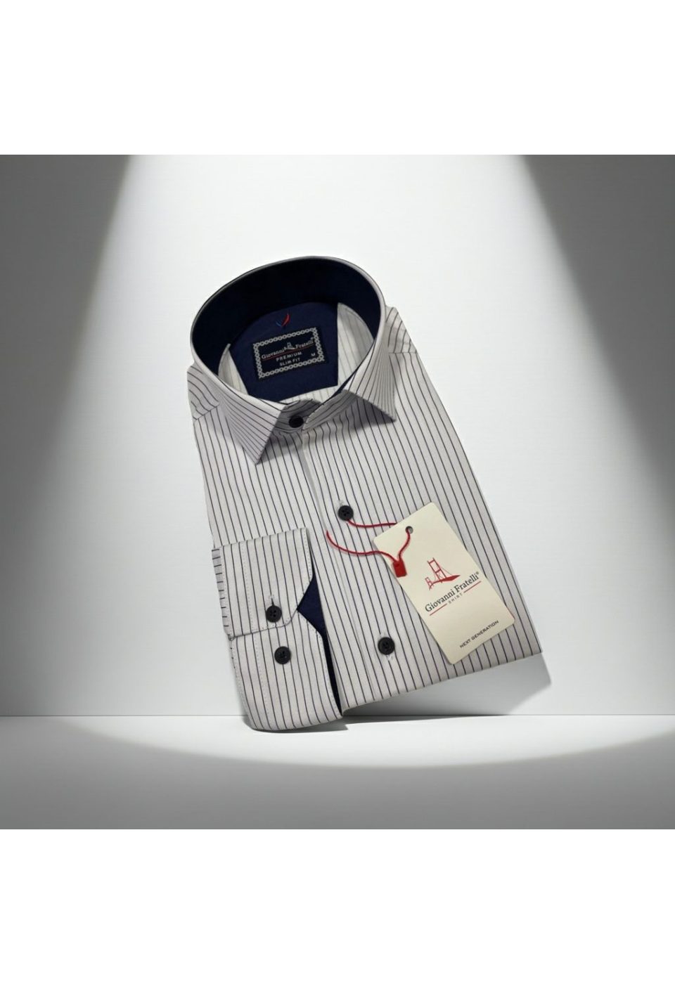 Slim Fit Uzun Kol Desenli Erkek Gömlek 3GMK322129001 - Giovanni Fratelli
