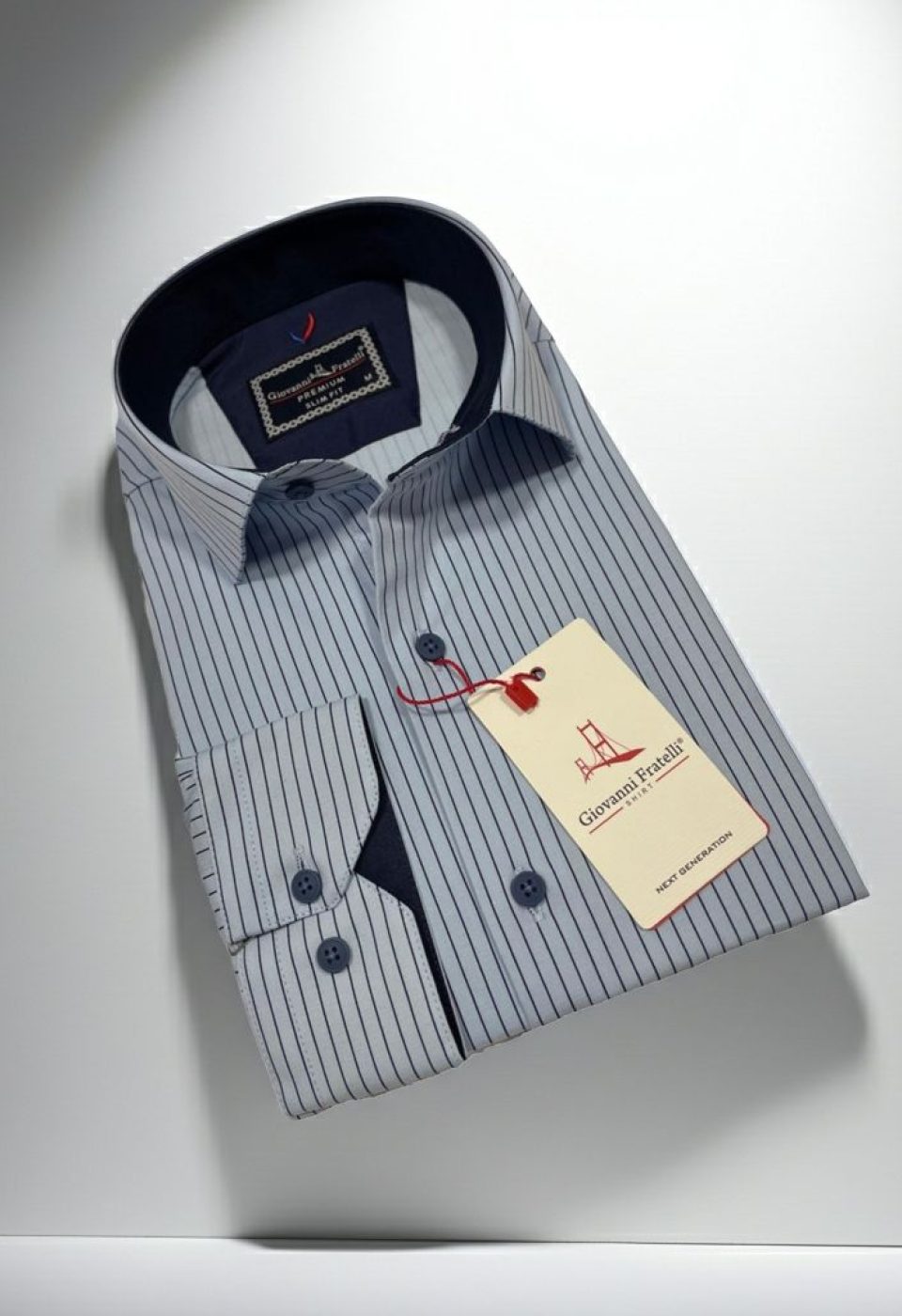 Slim Fit Uzun Kol Desenli Erkek Gömlek 3GMK322129002