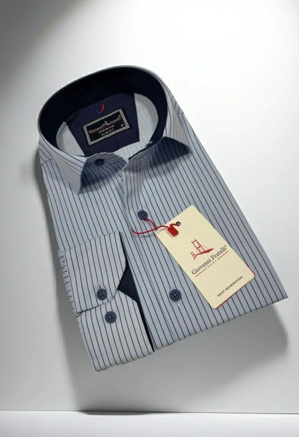 Slim Fit Uzun Kol Desenli Erkek Gömlek 3GMK322129002