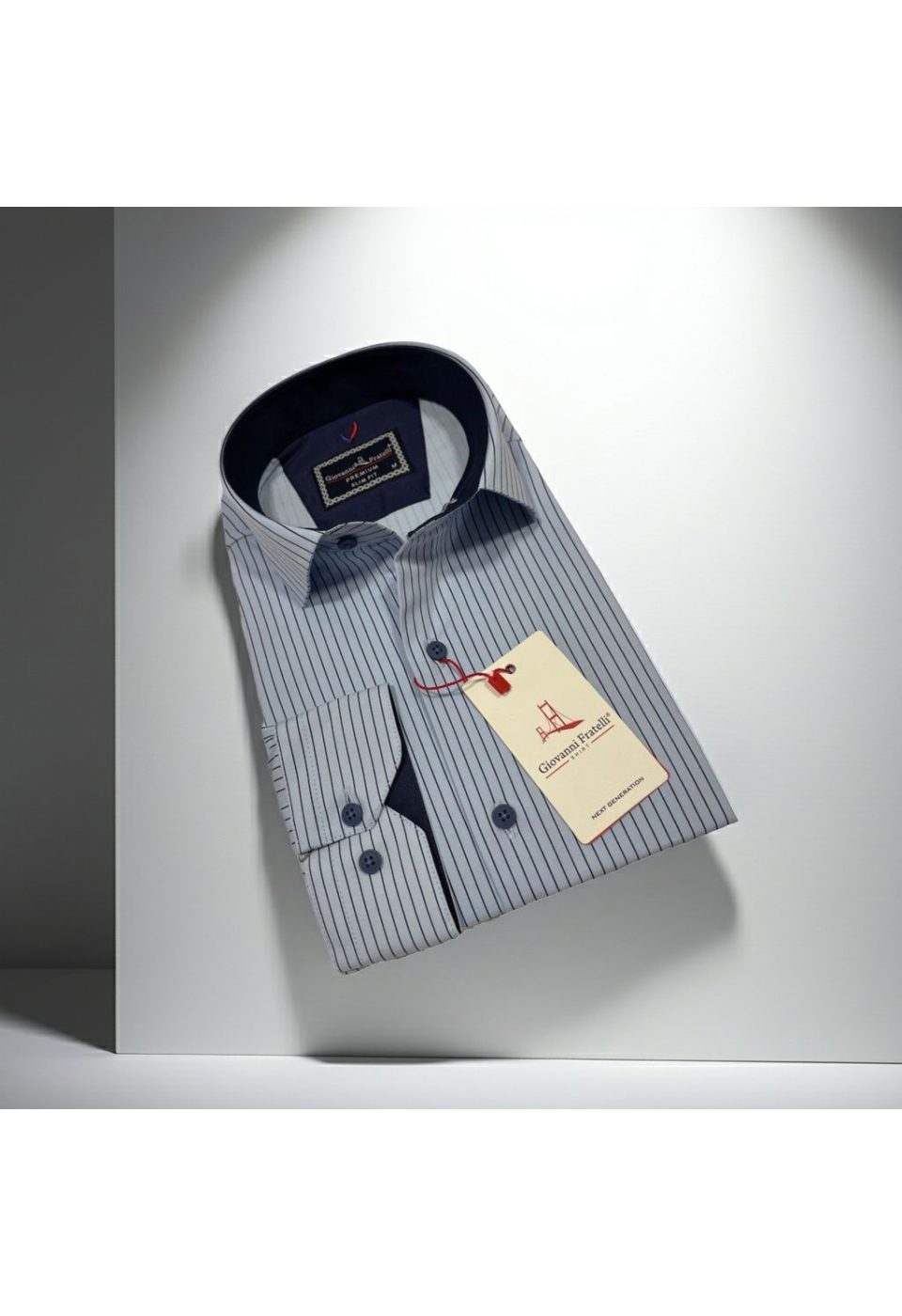 Slim Fit Uzun Kol Desenli Erkek Gömlek 3GMK322129002 - Giovanni Fratelli