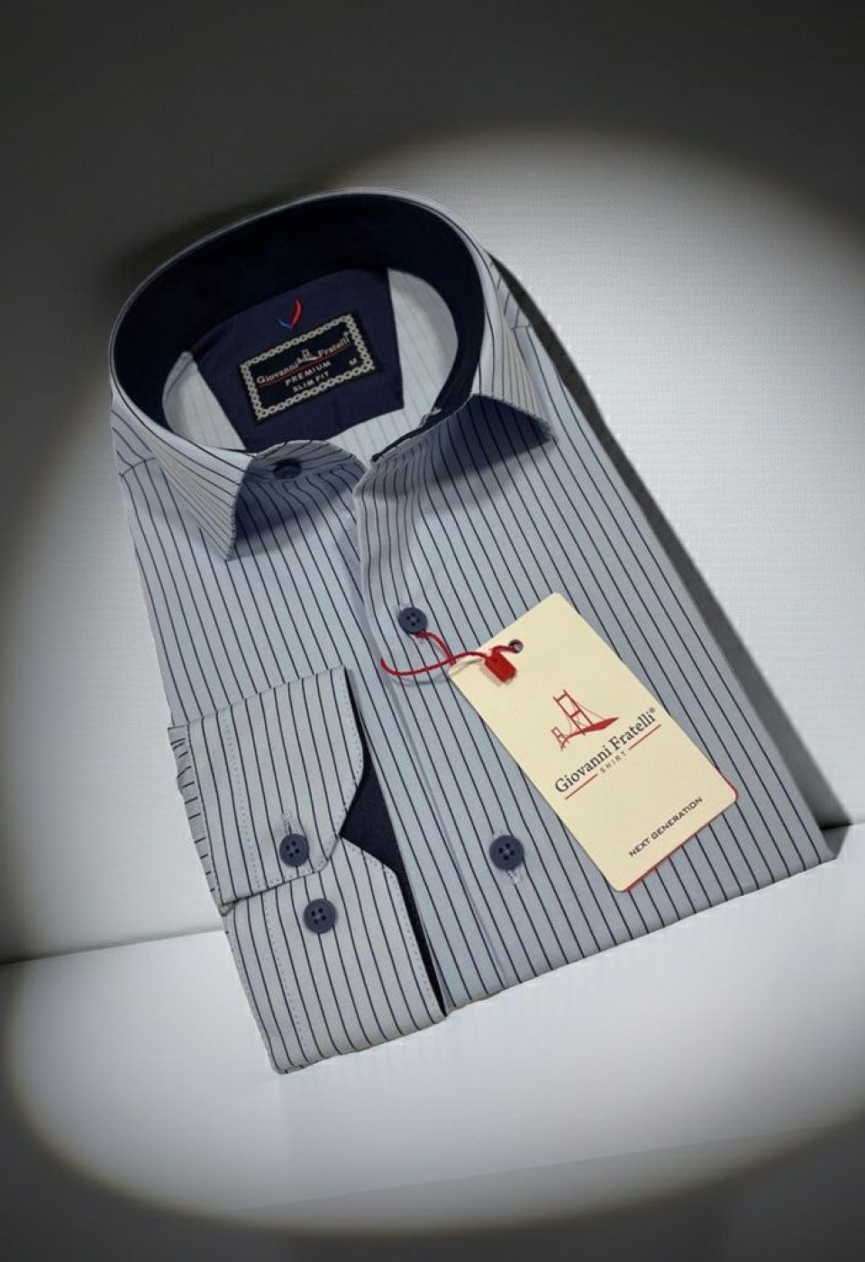 Slim Fit Uzun Kol Desenli Erkek Gömlek 3GMK322129002
