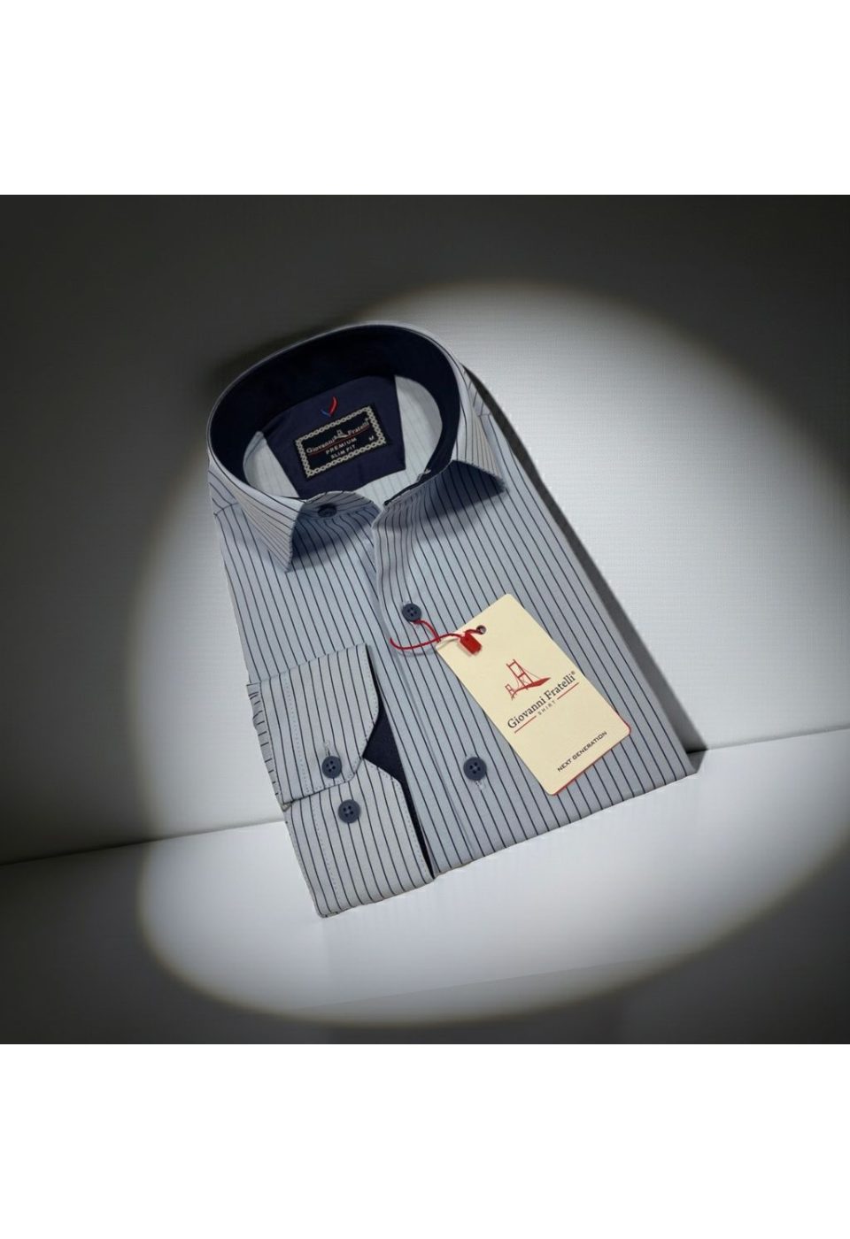Slim Fit Uzun Kol Desenli Erkek Gömlek 3GMK322129002 - Giovanni Fratelli
