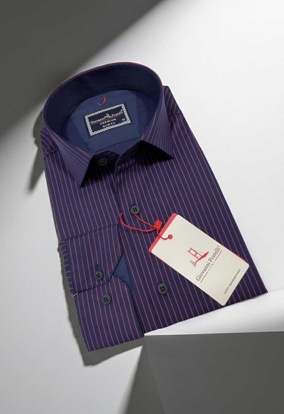 Slim Fit Uzun Kol Desenli Erkek Gömlek 3GMK322129003 - Giovanni Fratelli