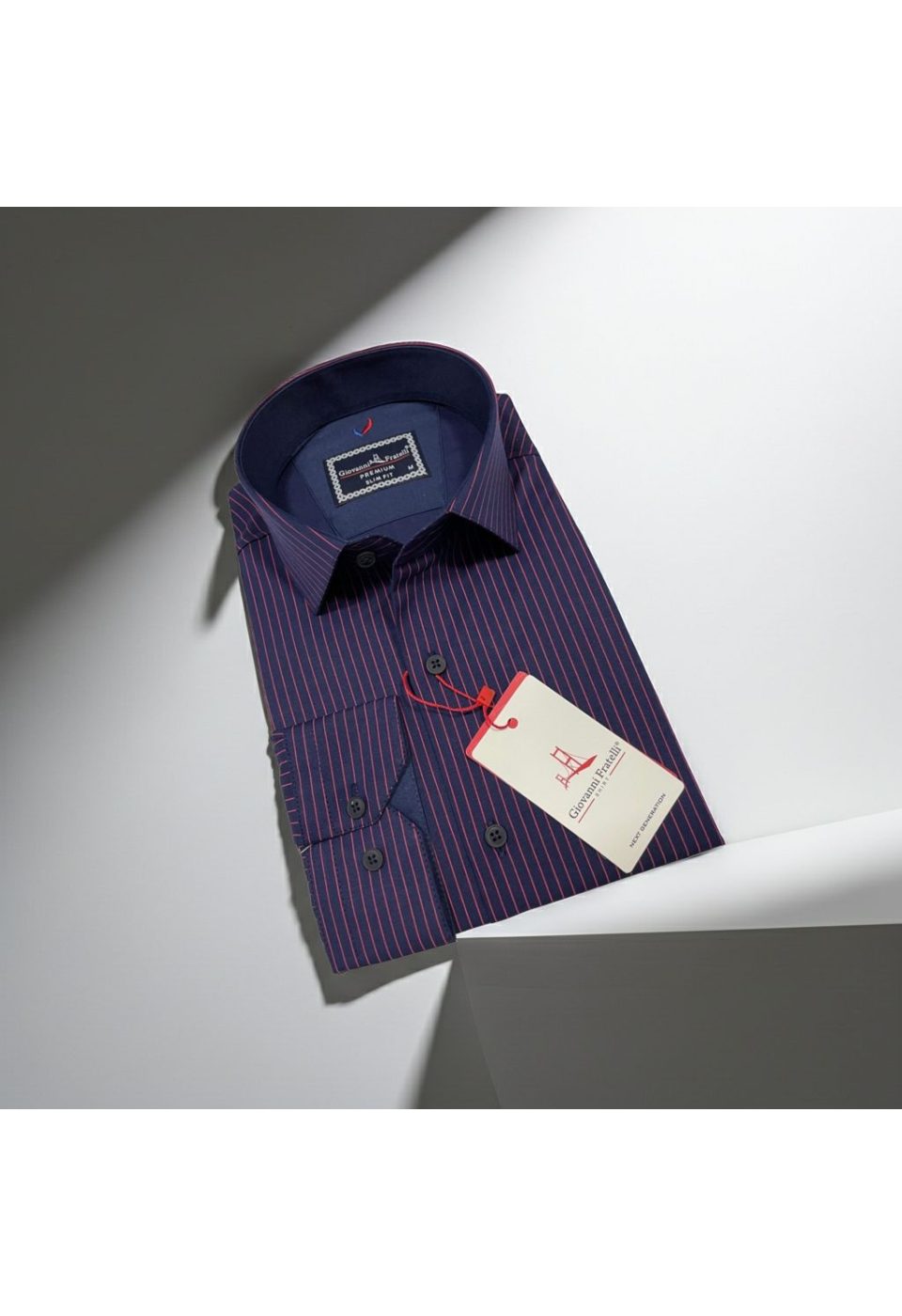 Slim Fit Uzun Kol Desenli Erkek Gömlek 3GMK322129003 - Giovanni Fratelli