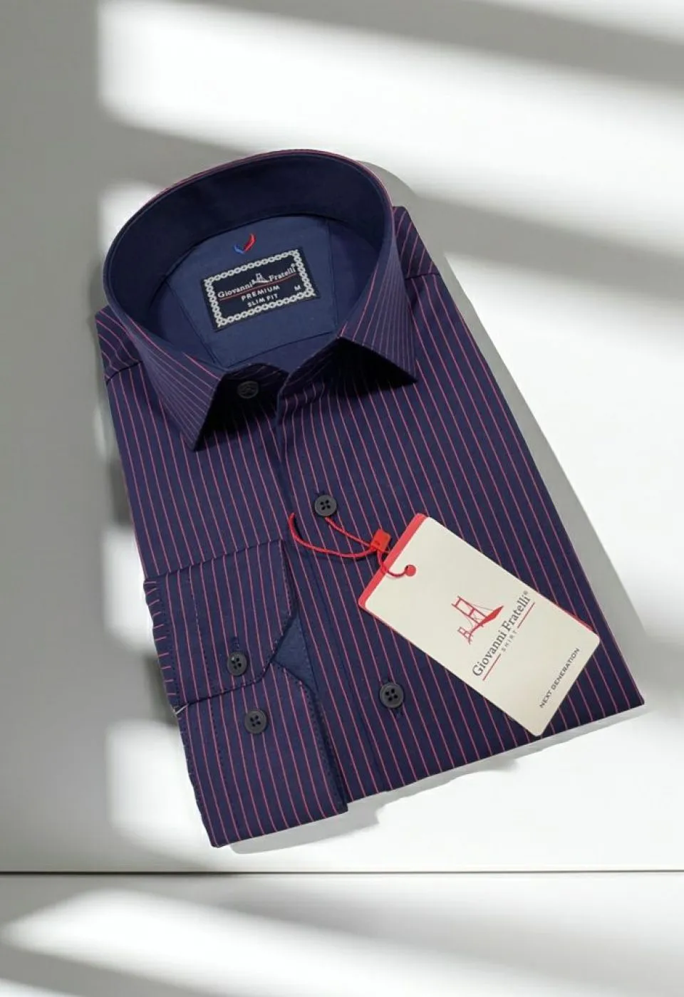 Slim Fit Uzun Kol Desenli Erkek Gömlek 3GMK322129003