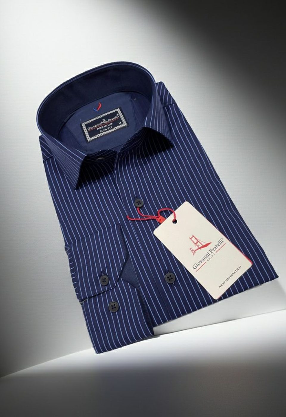 Slim Fit Uzun Kol Desenli Erkek Gömlek 3GMK322129004 - Giovanni Fratelli