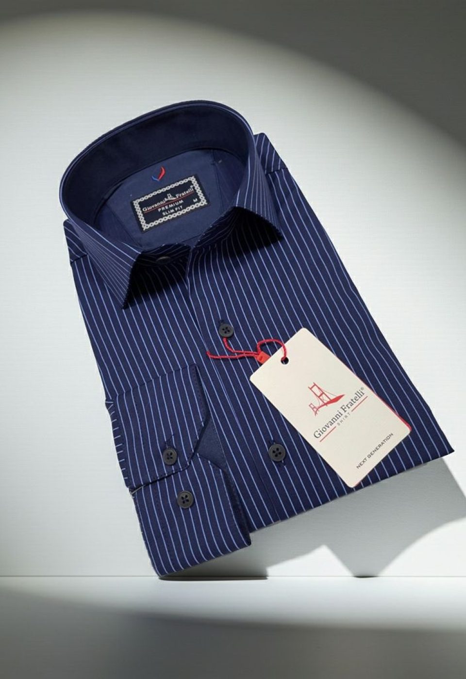 Slim Fit Uzun Kol Desenli Erkek Gömlek 3GMK322129004