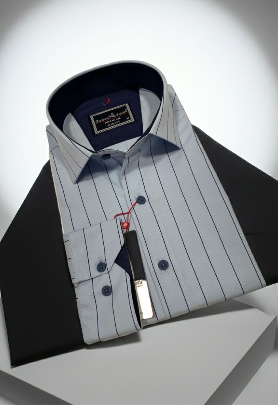 Slim Fit Uzun Kol Desenli Erkek Gömlek 3GMK322129005