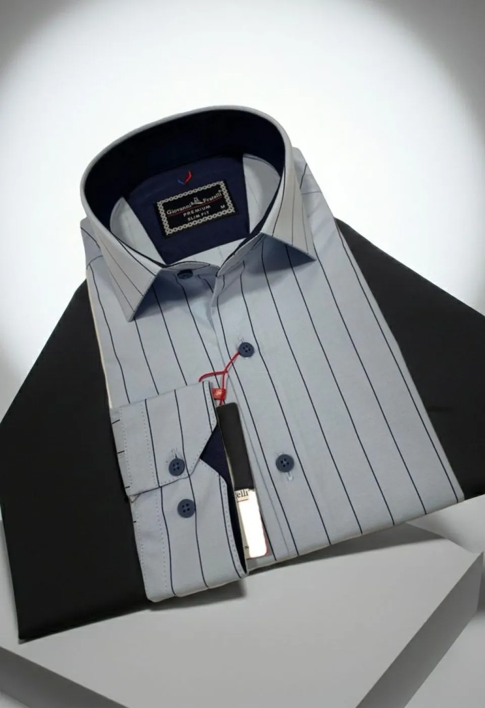 Slim Fit Uzun Kol Desenli Erkek Gömlek 3GMK322129005