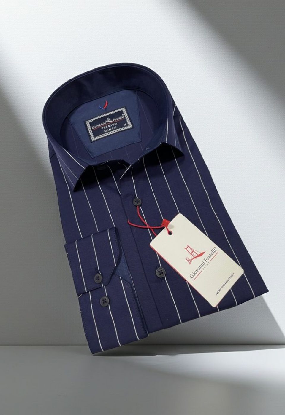 Slim Fit Uzun Kol Desenli Erkek Gömlek 3GMK322129006