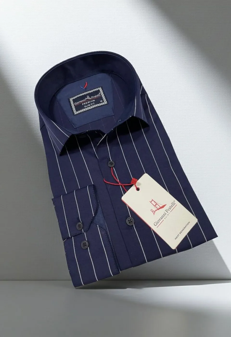 Slim Fit Uzun Kol Desenli Erkek Gömlek 3GMK322129006