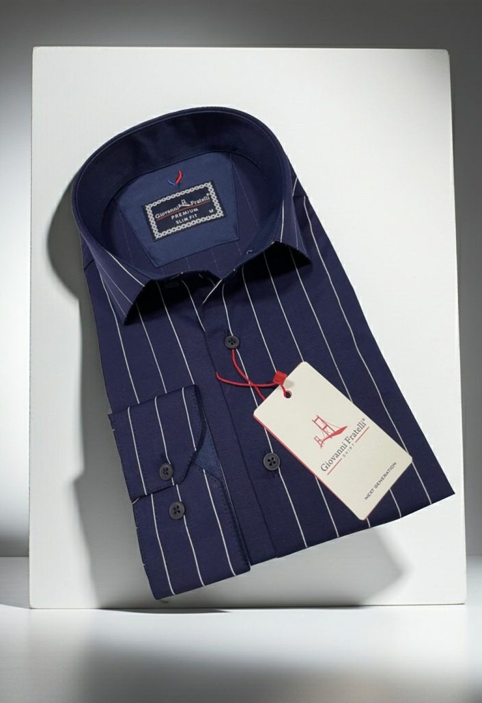 Slim Fit Uzun Kol Desenli Erkek Gömlek 3GMK322129006 - Giovanni Fratelli