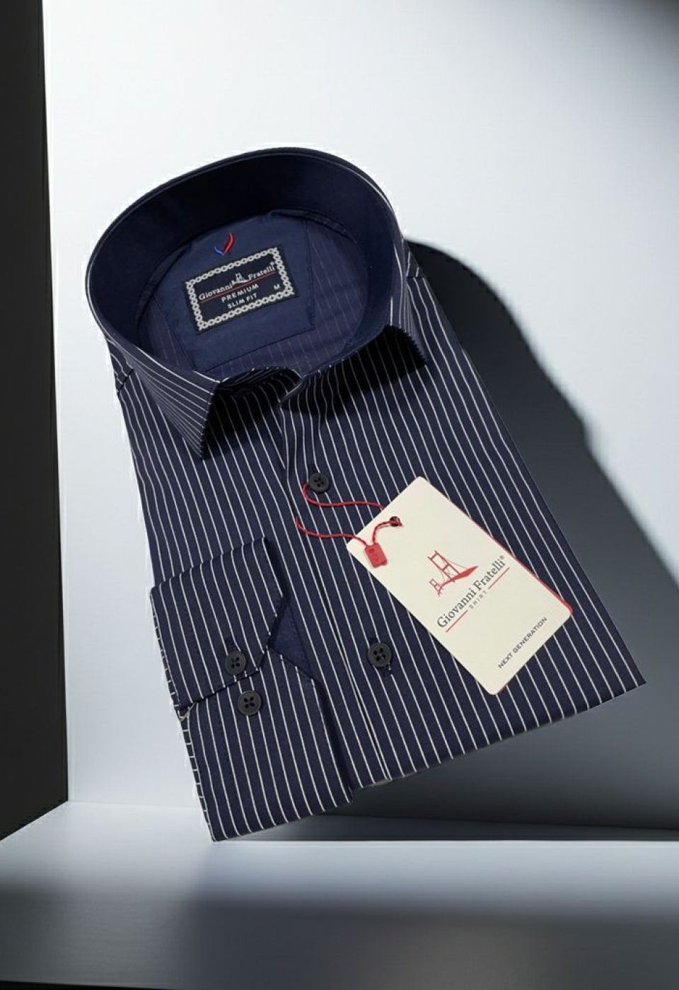 Slim Fit Uzun Kol Desenli Erkek Gömlek 3GMK322129007 - Giovanni Fratelli