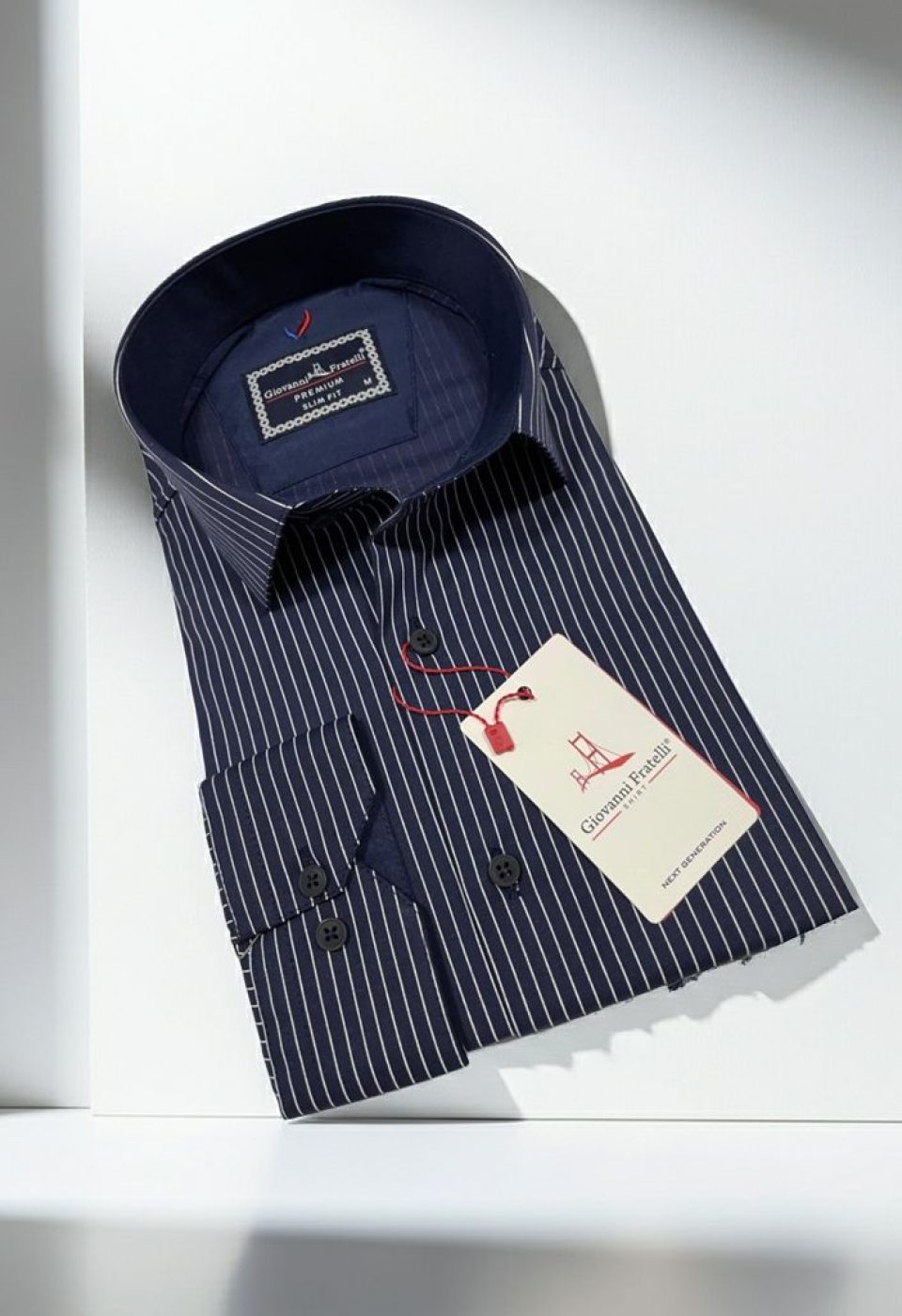 Slim Fit Uzun Kol Desenli Erkek Gömlek 3GMK322129007