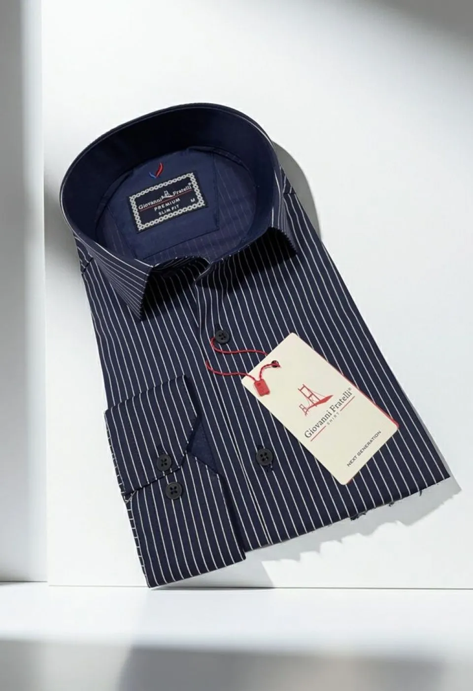Slim Fit Uzun Kol Desenli Erkek Gömlek 3GMK322129007