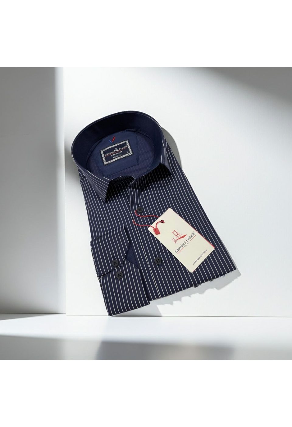 Slim Fit Uzun Kol Desenli Erkek Gömlek 3GMK322129007 - Giovanni Fratelli