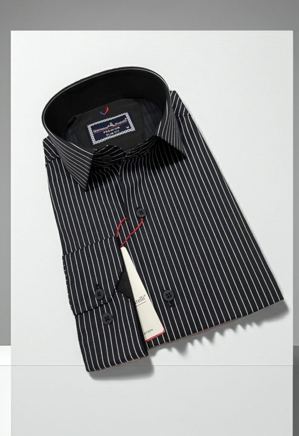 Slim Fit Uzun Kol Desenli Erkek Gömlek 3GMK322129009 - Giovanni Fratelli