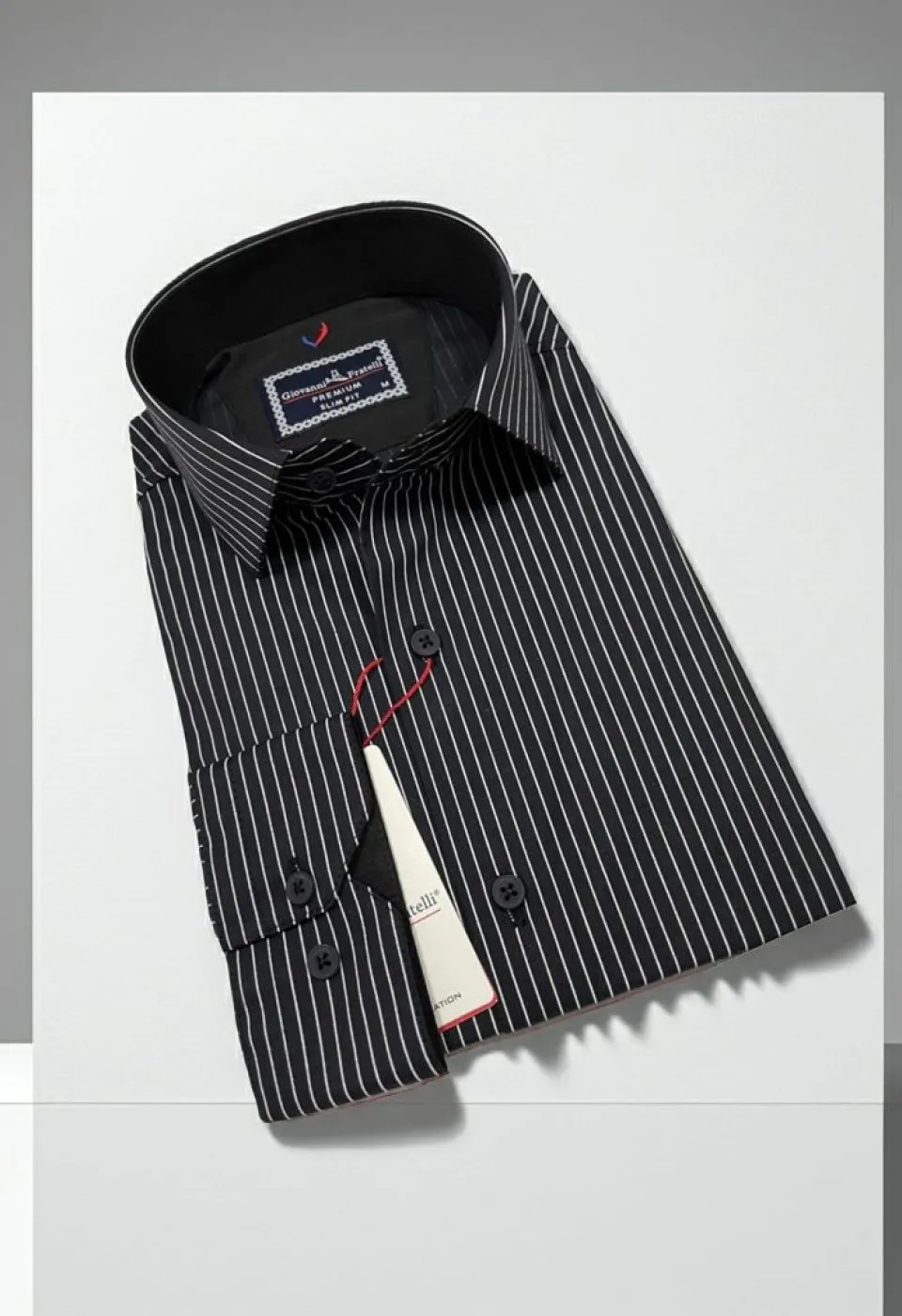 Slim Fit Uzun Kol Desenli Erkek Gömlek 3GMK322129009 - Giovanni Fratelli