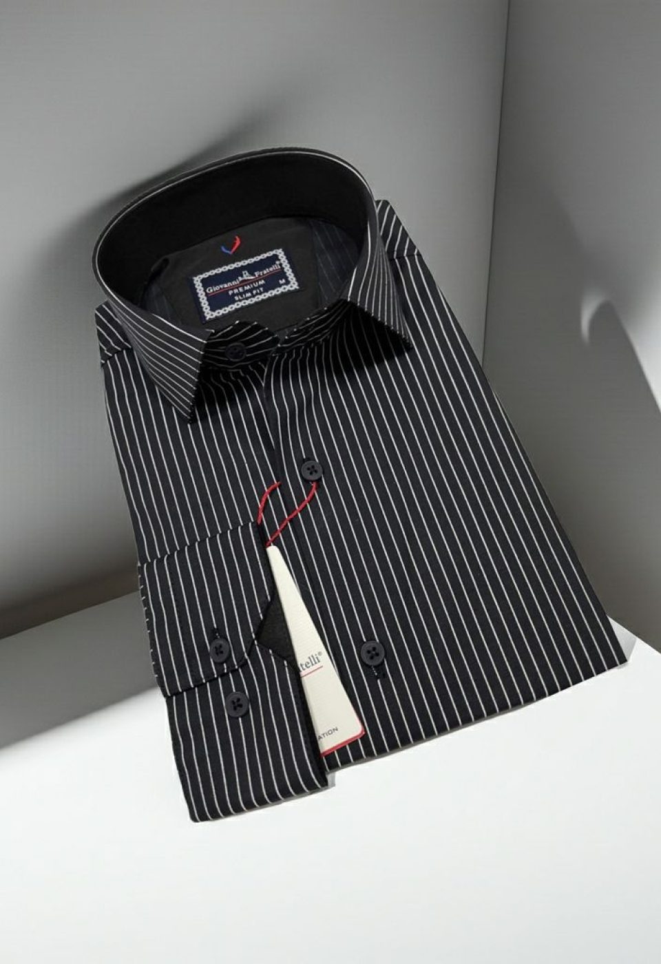 Slim Fit Uzun Kol Desenli Erkek Gömlek 3GMK322129009