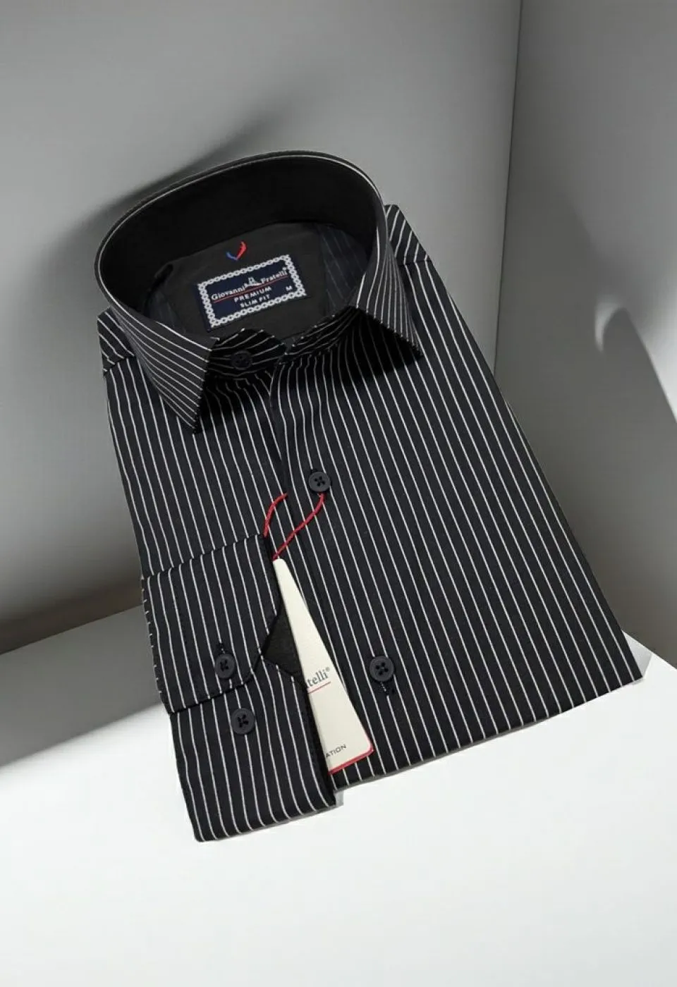 Slim Fit Uzun Kol Desenli Erkek Gömlek 3GMK322129009