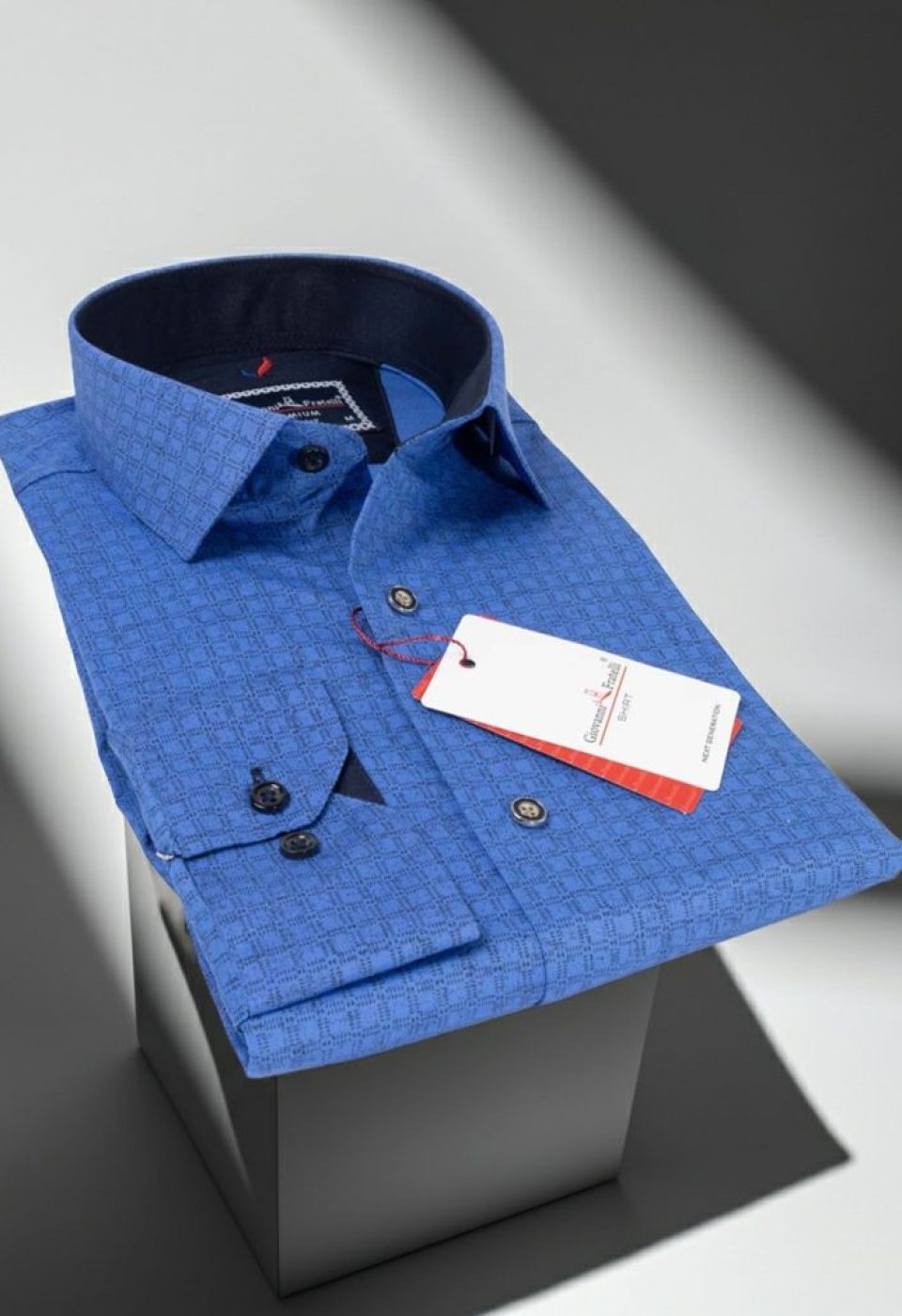 Slim Fit Uzun Kol Desenli Erkek Gömlek 3GMK312130002