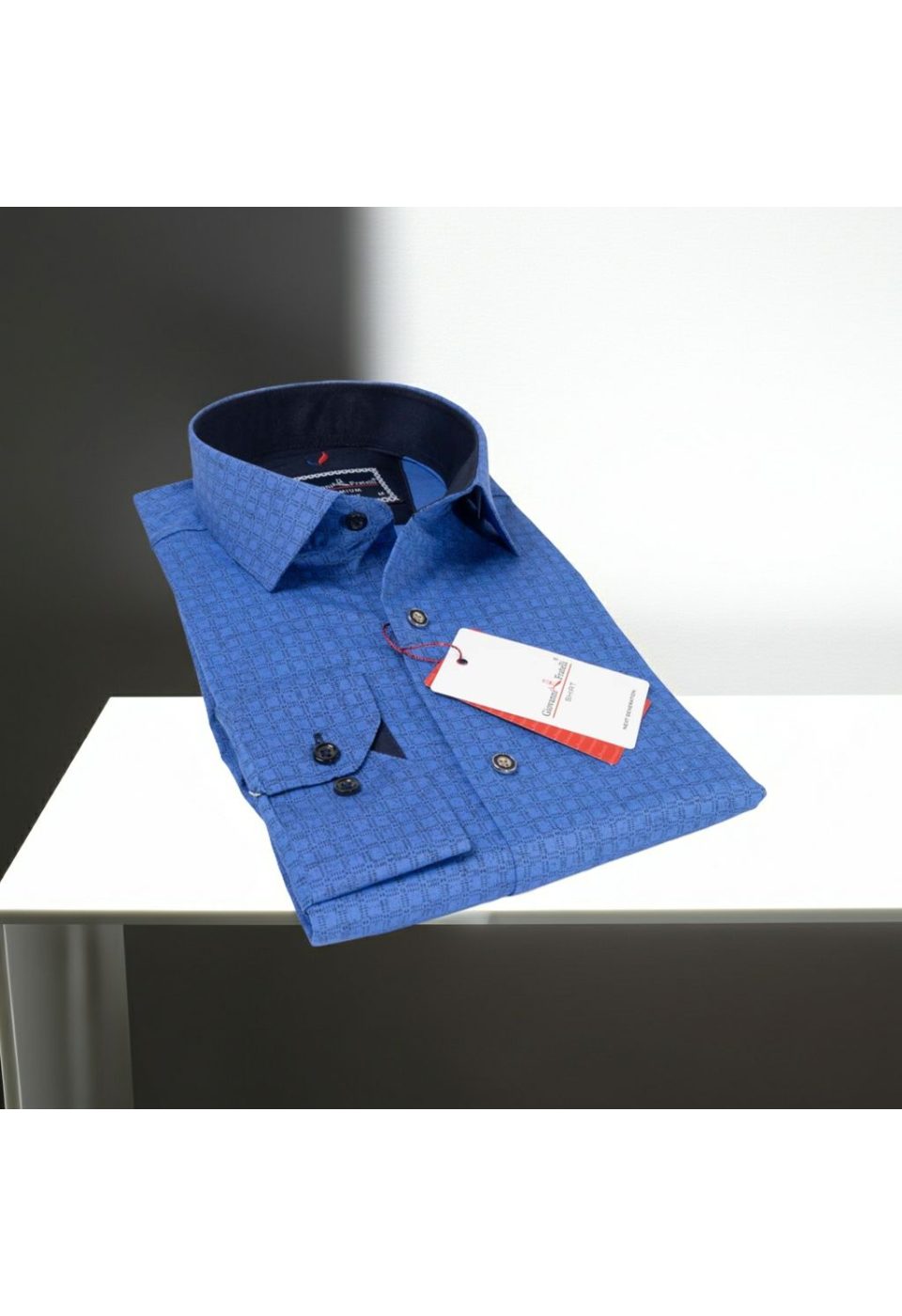Slim Fit Uzun Kol Desenli Erkek Gömlek 3GMK312130002 - Giovanni Fratelli