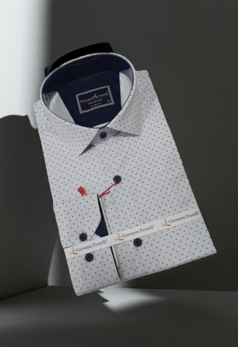 2135 CR 001 Slim Fit Uzun Kol Desenli Erkek Gömlek 3GMK312135001 - Giovanni Fratelli