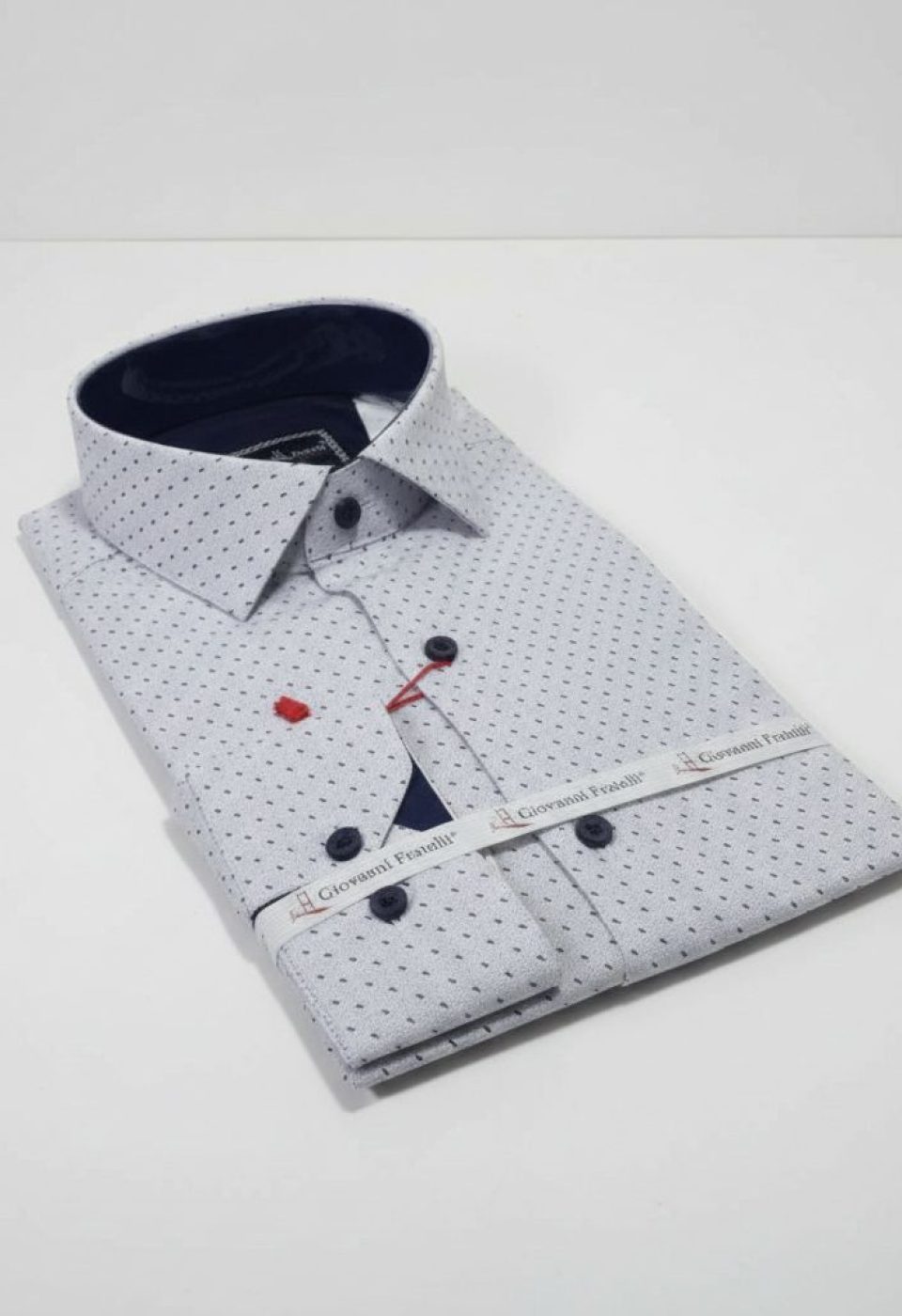 Slim Fit Uzun Kol Desenli Erkek Gömlek 3GMK312135001