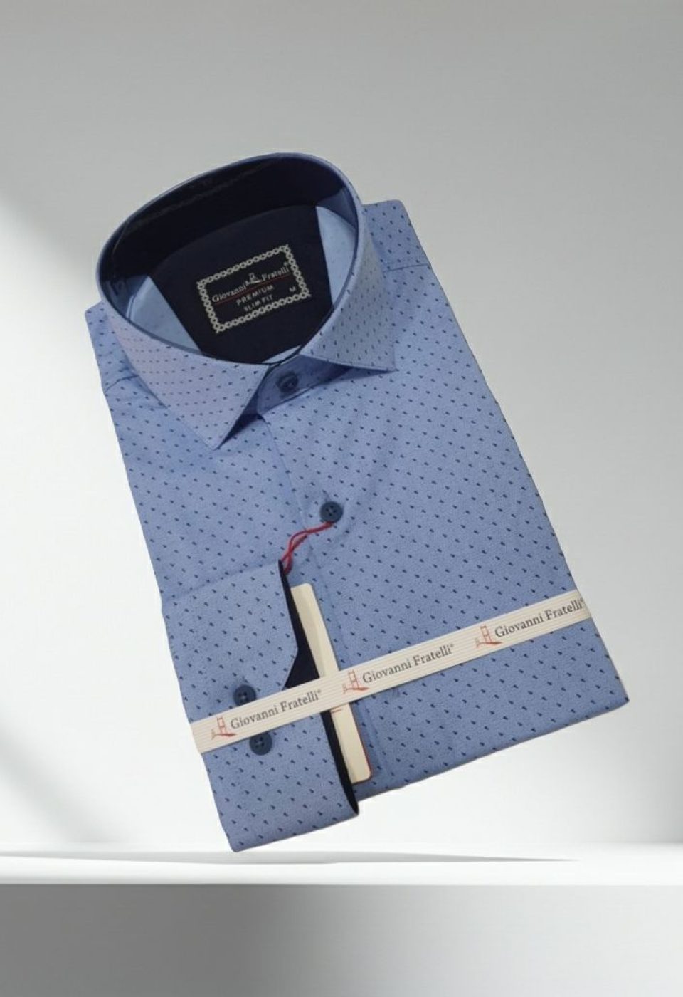 Slim Fit Uzun Kol Desenli Erkek Gömlek 3GMK312135003