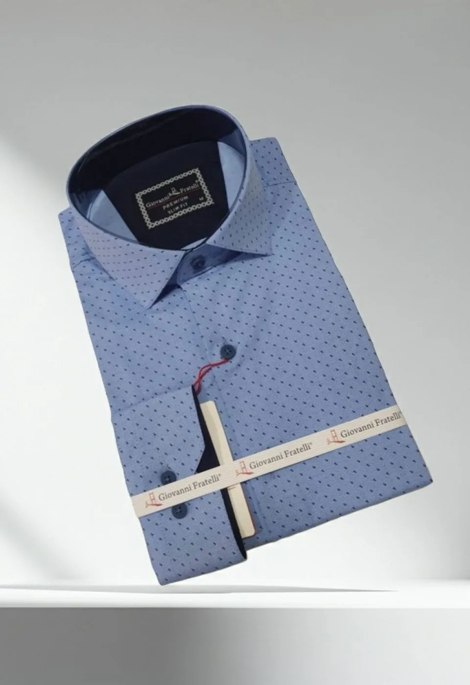 Slim Fit Uzun Kol Desenli Erkek Gömlek 3GMK312135003