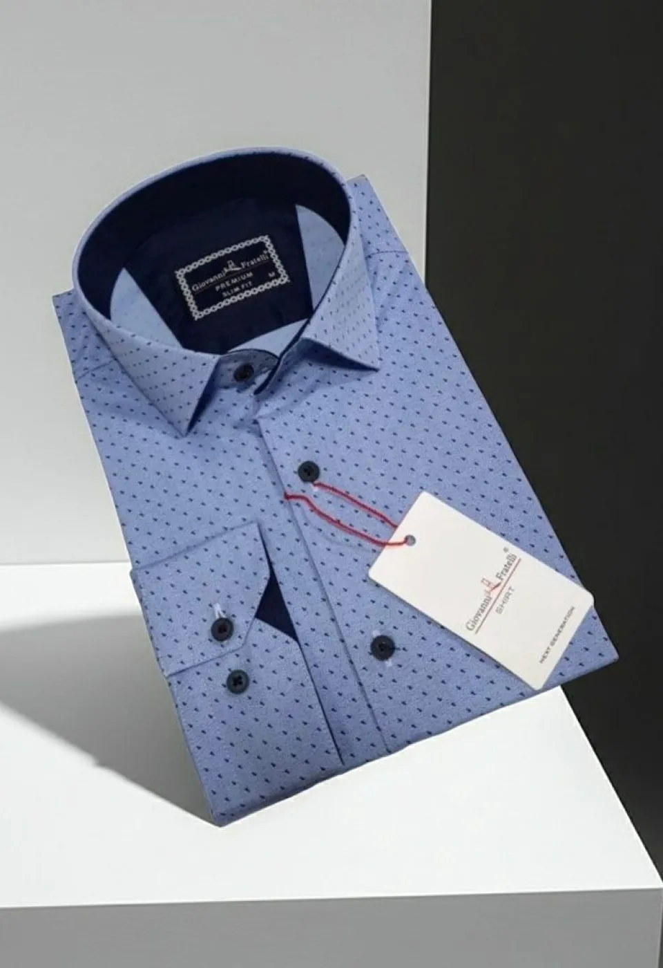 Slim Fit Uzun Kol Desenli Erkek Gömlek 3GMK312135004