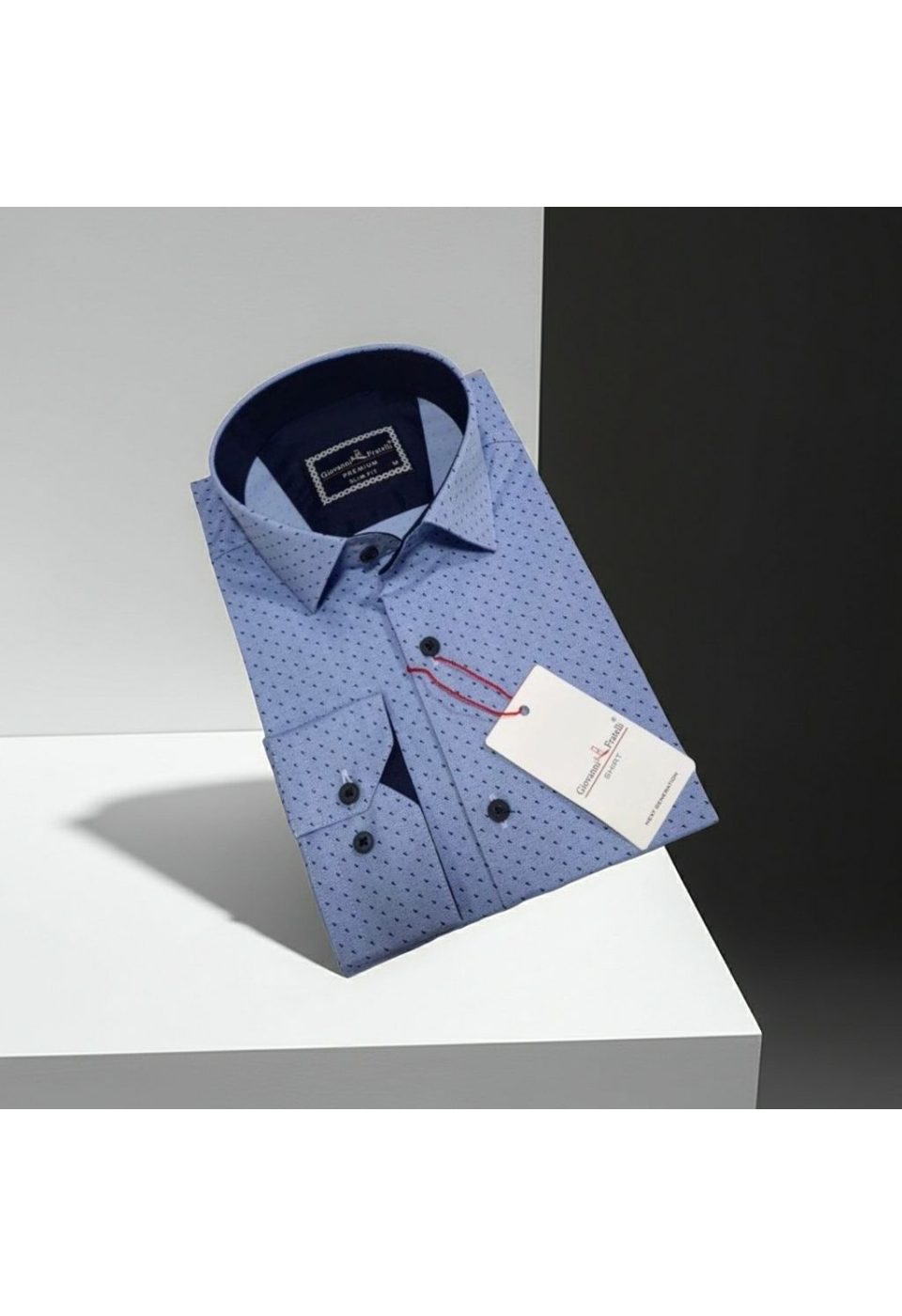 2135 CR 004 Slim Fit Uzun Kol Desenli Erkek Gömlek 3GMK312135004 - Giovanni Fratelli