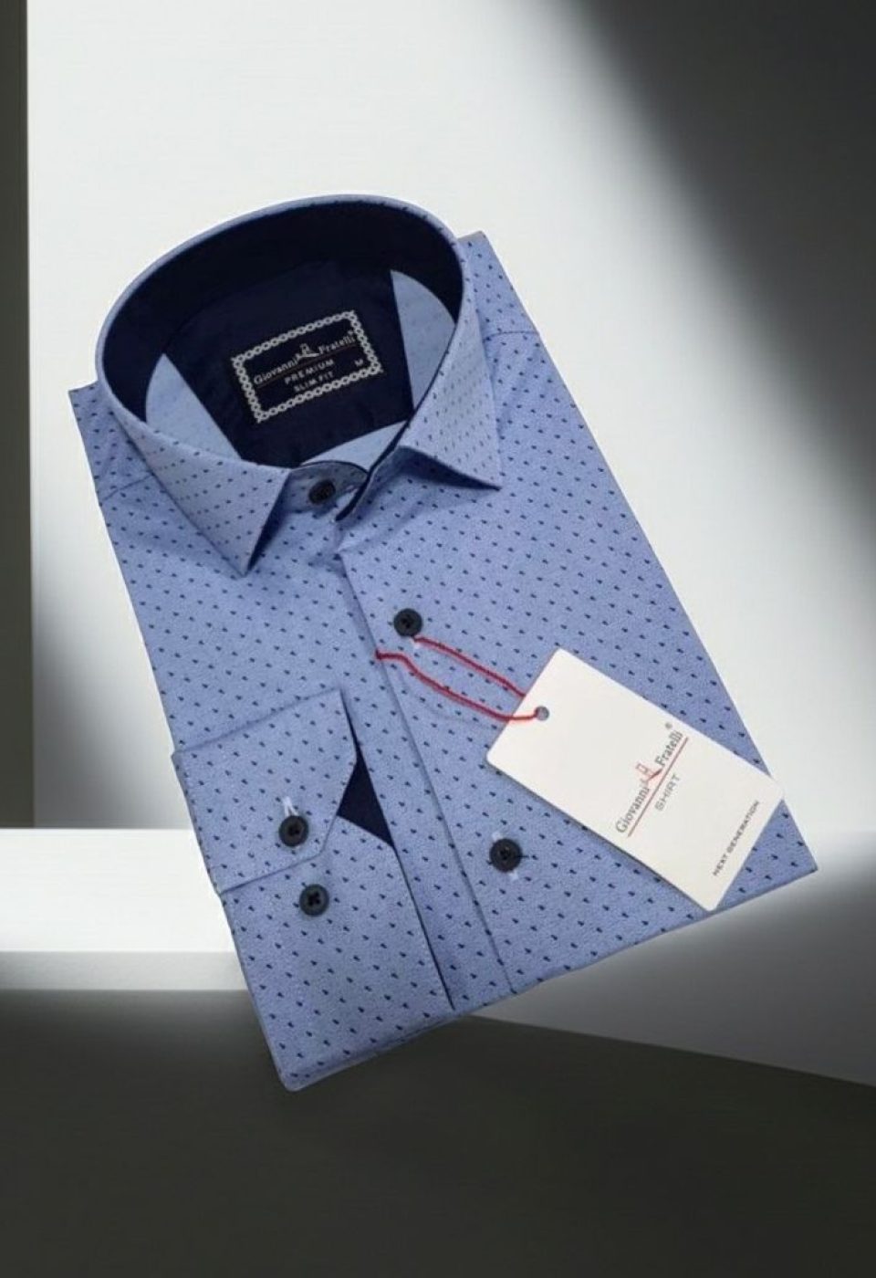 2135 CR 004 Slim Fit Uzun Kol Desenli Erkek Gömlek 3GMK312135004 - Giovanni Fratelli
