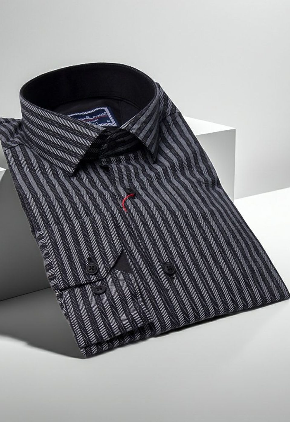 Slim Fit Uzun Kol Desenli Erkek Gömlek 3GMK312136002