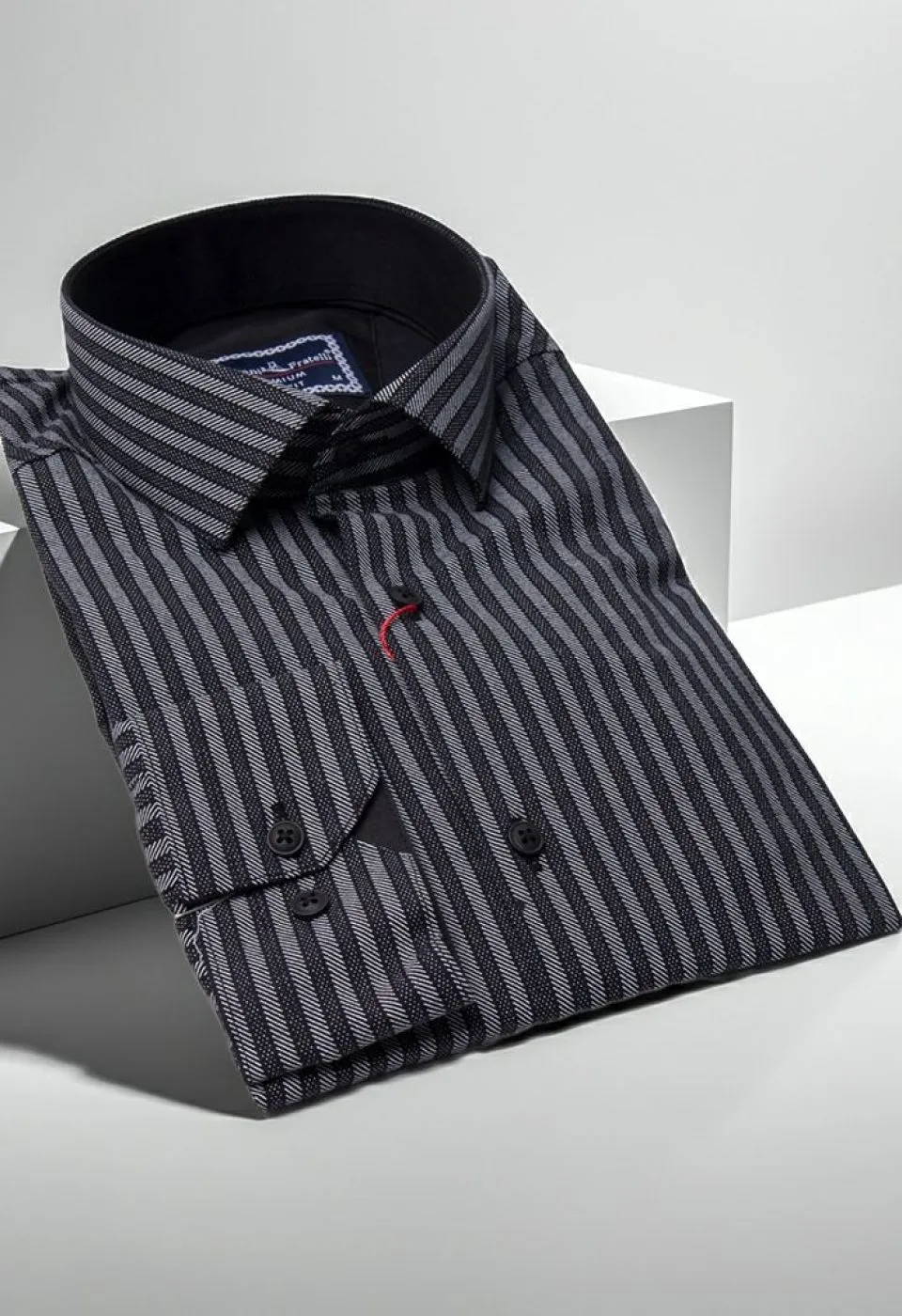 Slim Fit Uzun Kol Desenli Erkek Gömlek 3GMK312136002