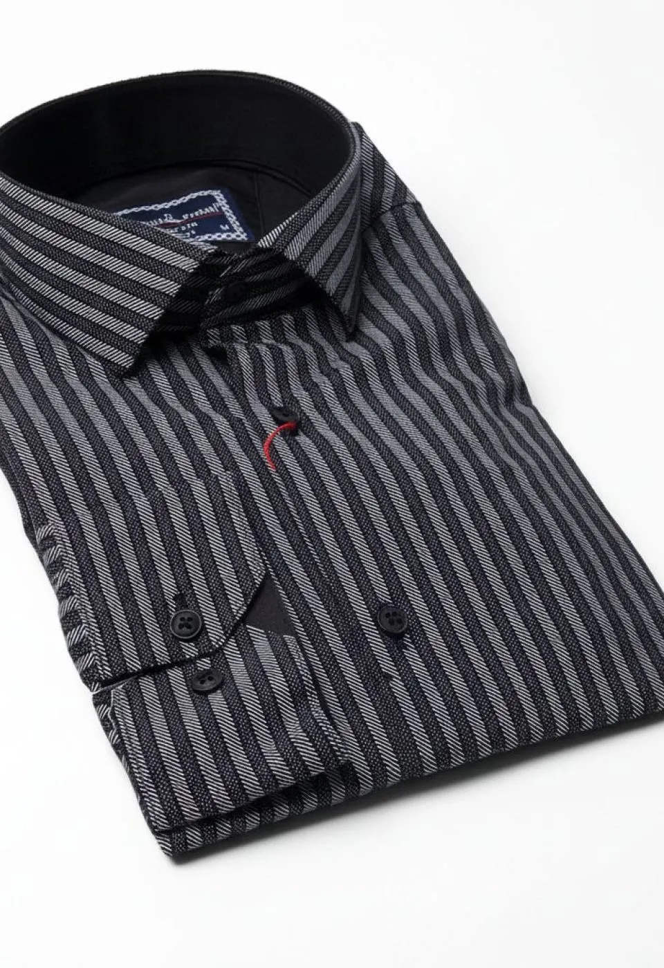 Slim Fit Uzun Kol Desenli Erkek Gömlek 3GMK312136002