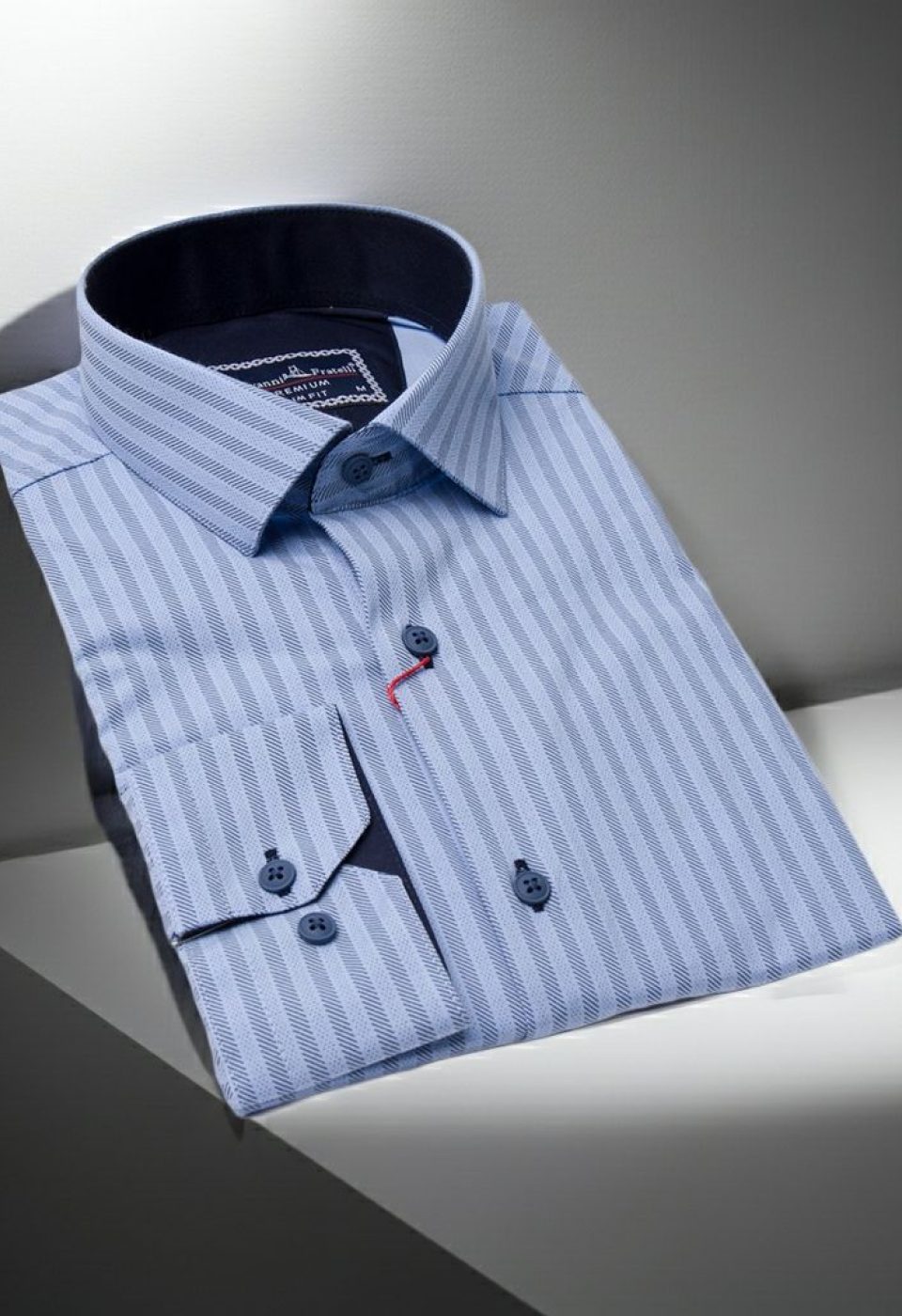 Slim Fit Uzun Kol Desenli Erkek Gömlek 3GMK312136003