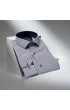 Slim Fit Uzun Kol Desenli Erkek Gömlek 3GMK312136005