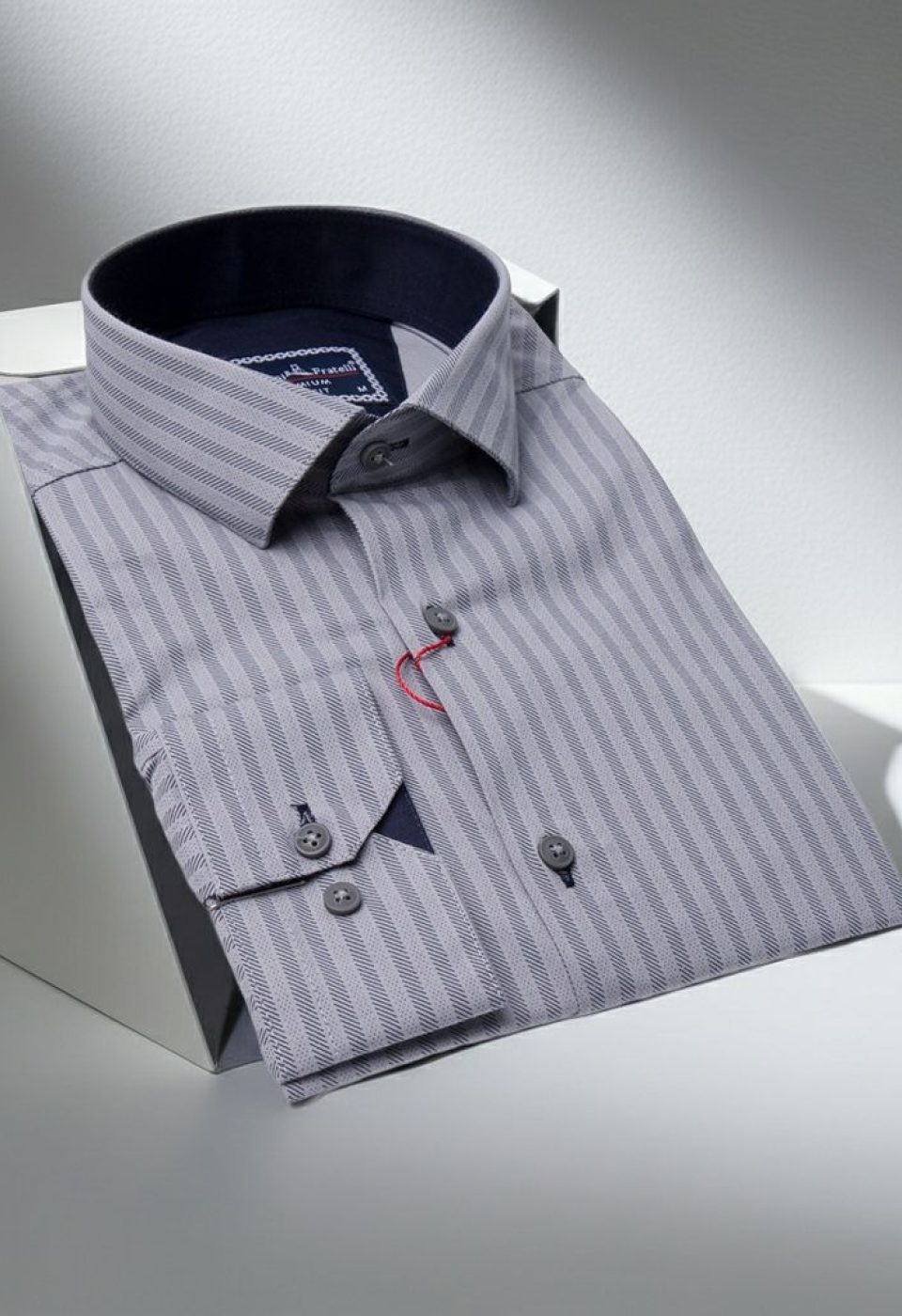 Slim Fit Uzun Kol Desenli Erkek Gömlek 3GMK312136005