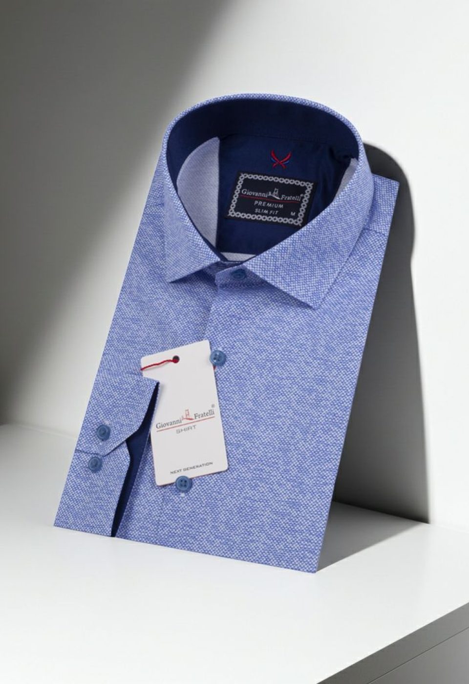 Slim Fit Uzun Kol Desenli Erkek Gömlek 3GMK312175001