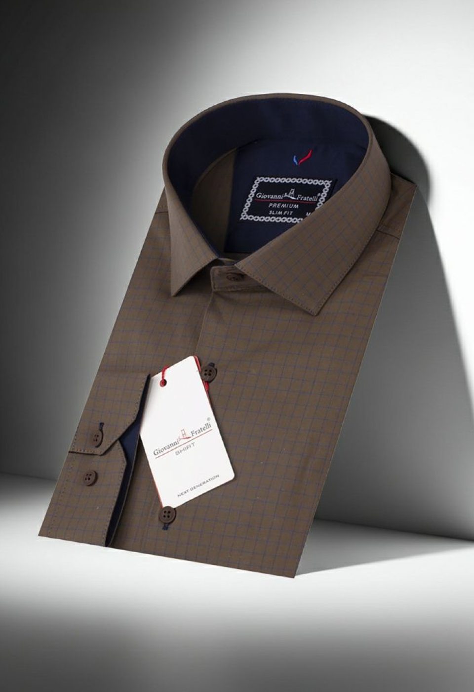 Slim Fit Uzun Kol Desenli Erkek Gömlek 3GMK312191003