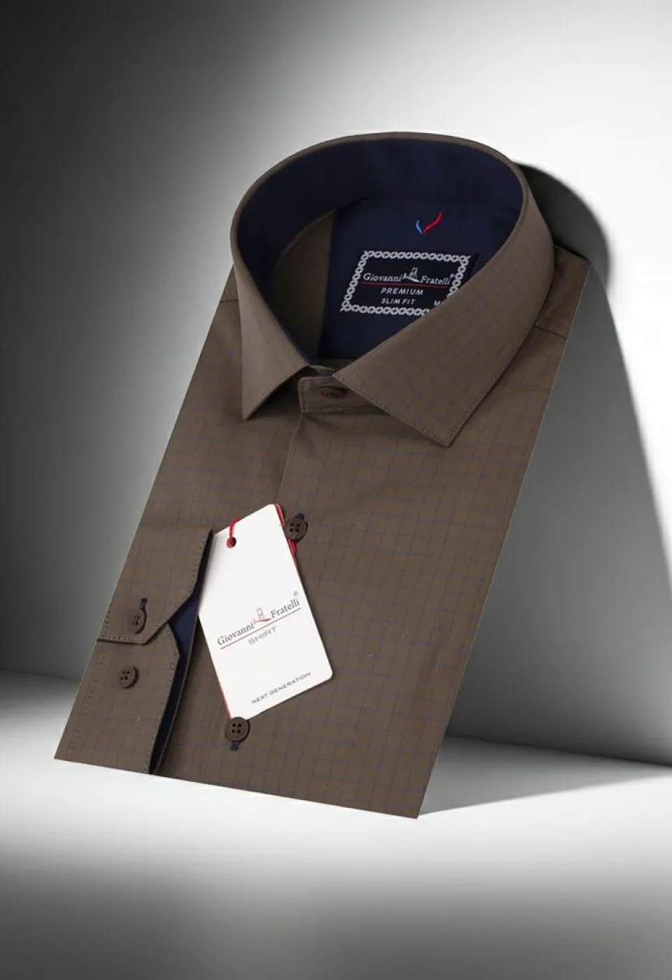 Slim Fit Uzun Kol Desenli Erkek Gömlek 3GMK312191003