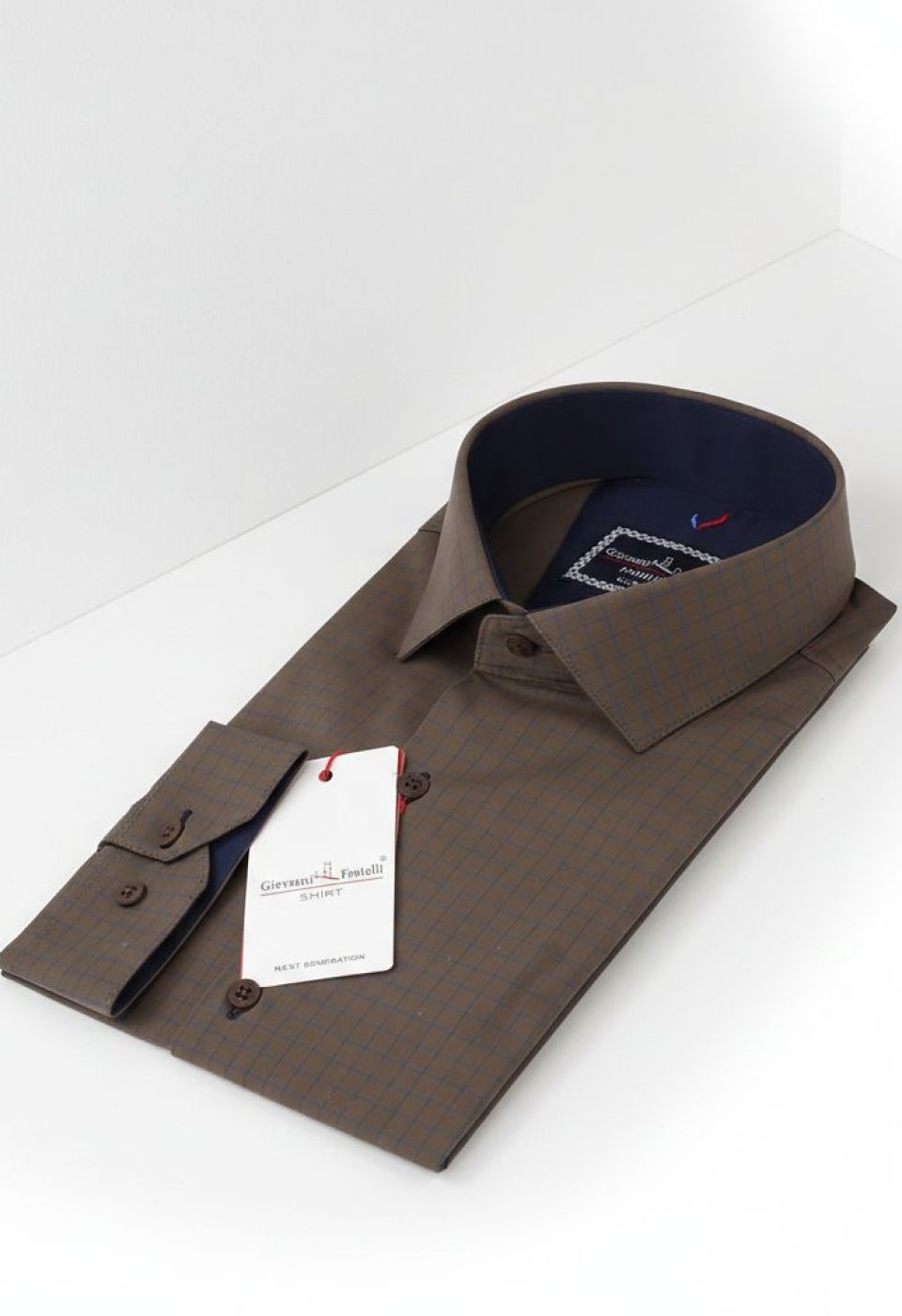 Slim Fit Uzun Kol Desenli Erkek Gömlek 3GMK312191003