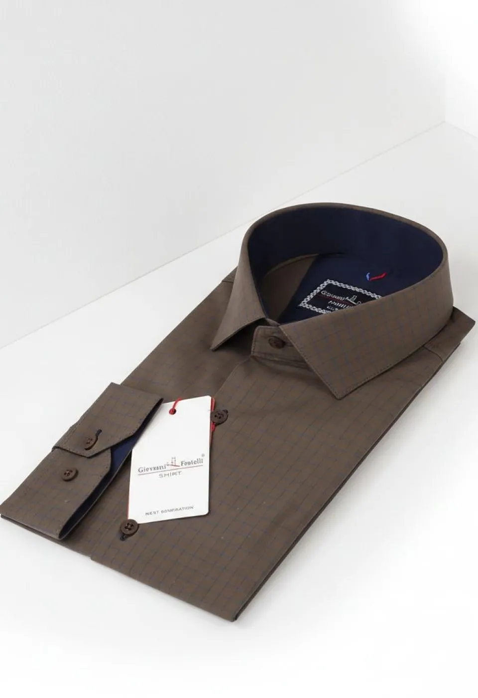 Slim Fit Uzun Kol Desenli Erkek Gömlek 3GMK312191003