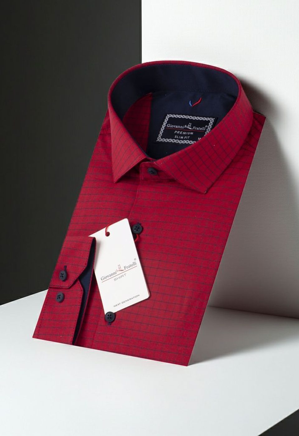 Slim Fit Uzun Kol Desenli Erkek Gömlek 3GMK312191006
