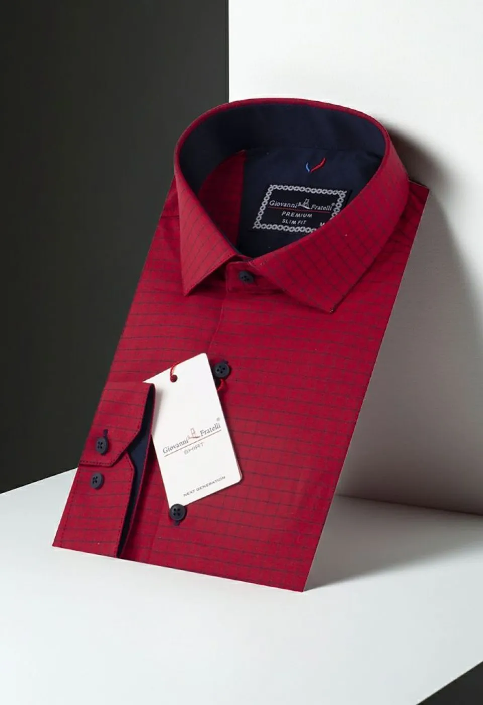 Slim Fit Uzun Kol Desenli Erkek Gömlek 3GMK312191006